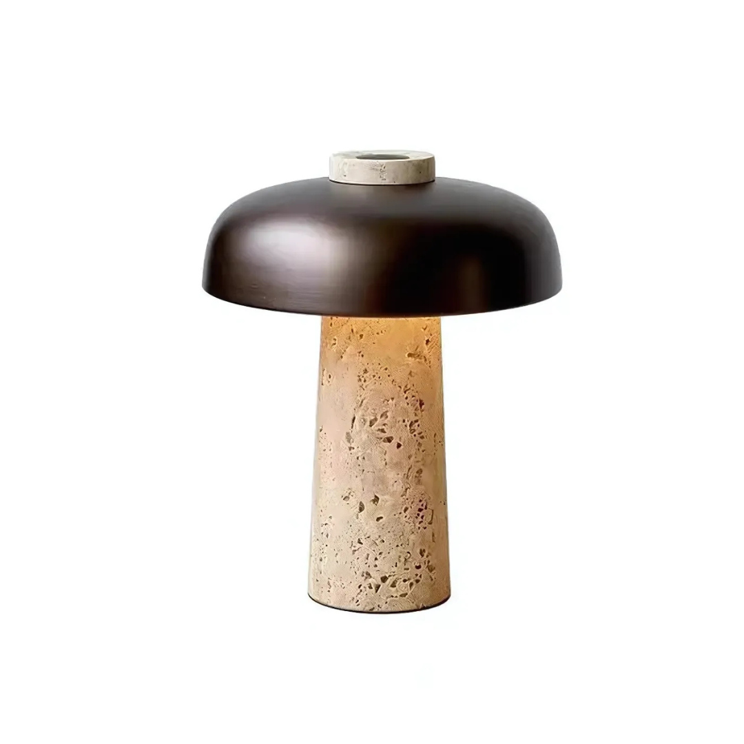 Artemis - Elegante Luxus Travertin LED Tischlampe für stilvolle Beleuchtung