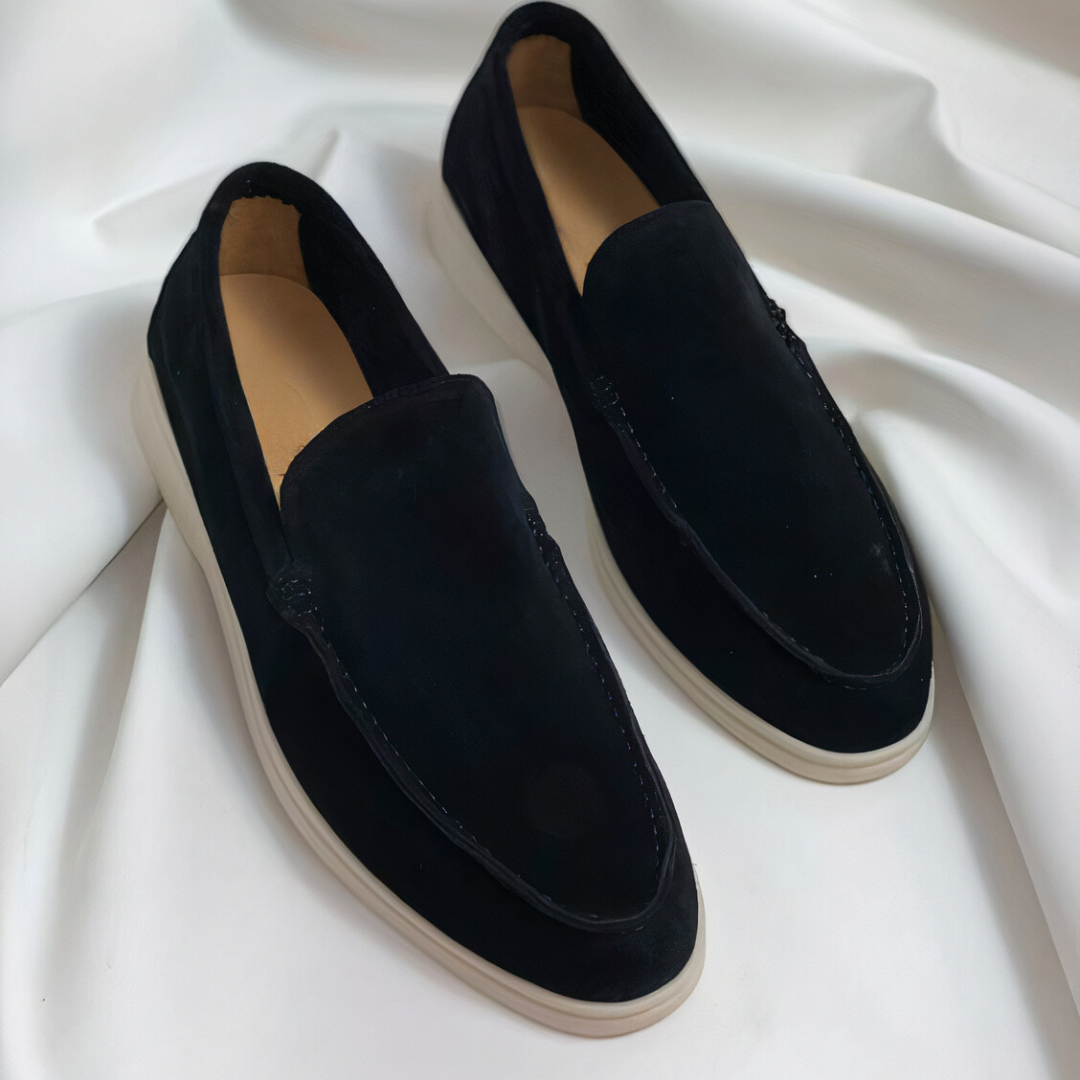 Herren Vintage Leder-Loafer