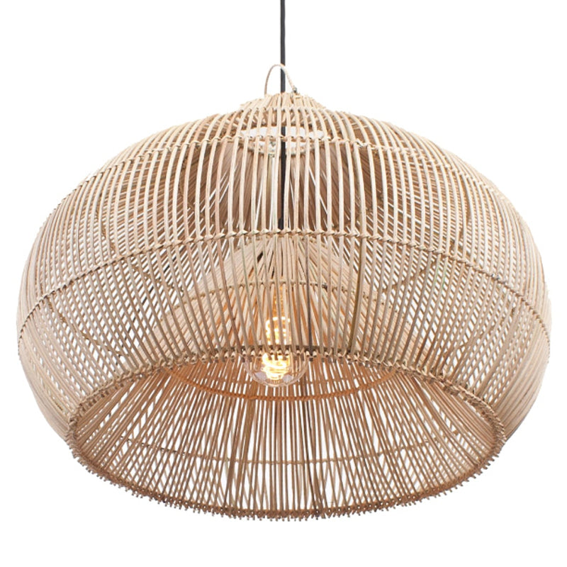 RattaLume - Elegante Rattanschaukel für Innen- und Außenbereich, Fein handgefertigte Beleuchtung