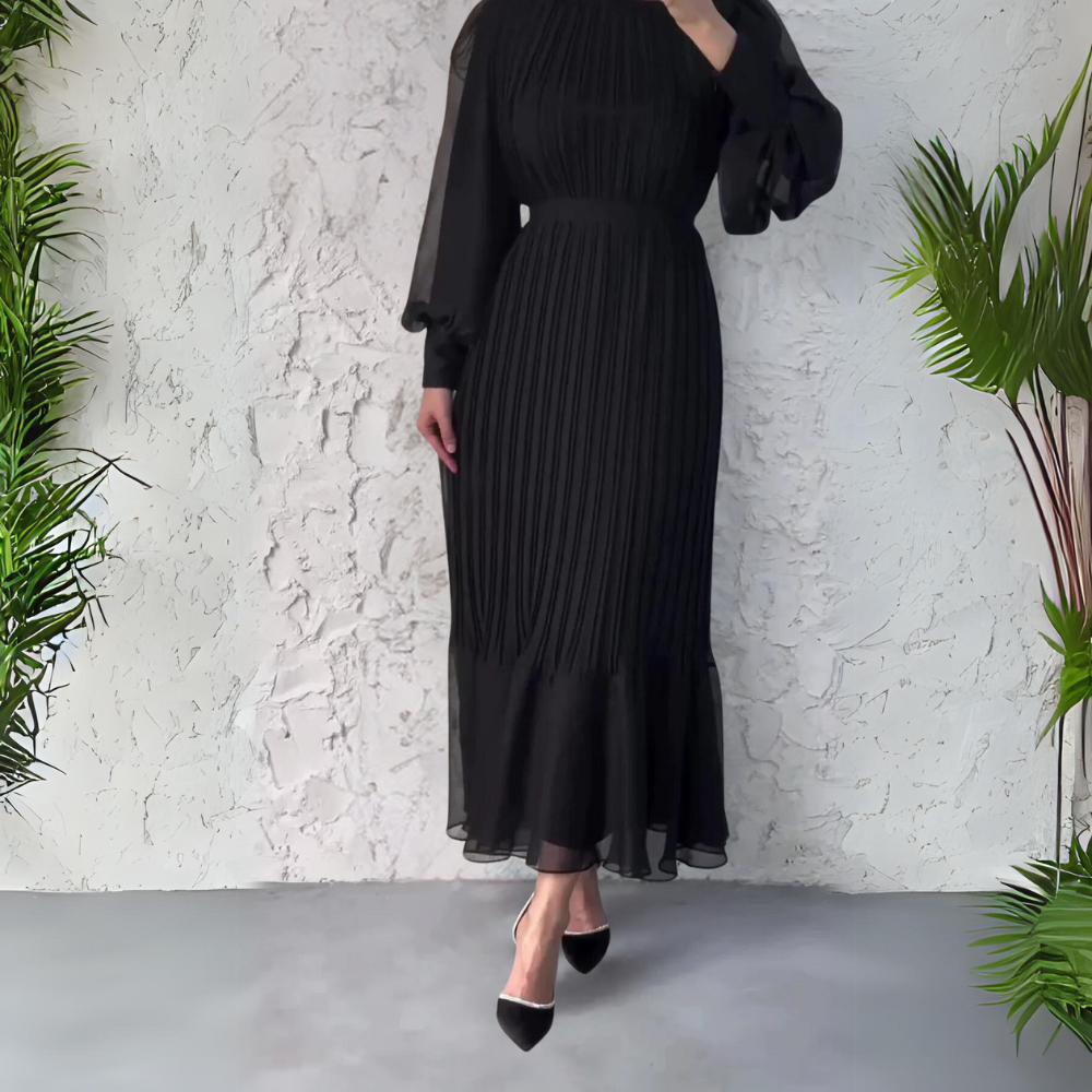 Hazel plissiertes elegantes Kleid – Mühelose Raffinesse in jeder Falte