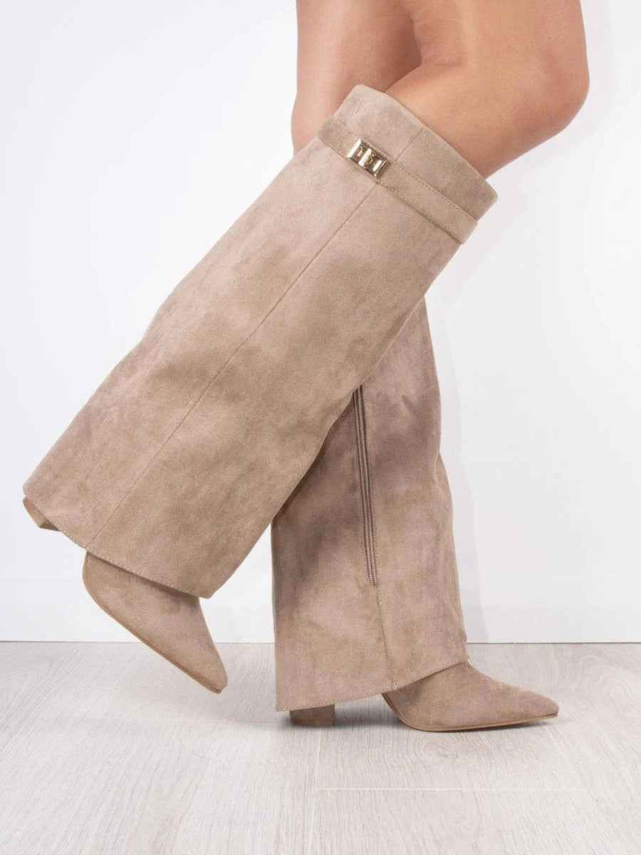 DAISY - Kuschelige High Heel Stiefel mit Reißverschluss für den Winter