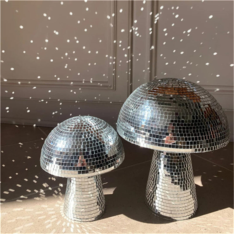 Discokugel Pilzlampe – Spiegelmosaik Akzentlicht