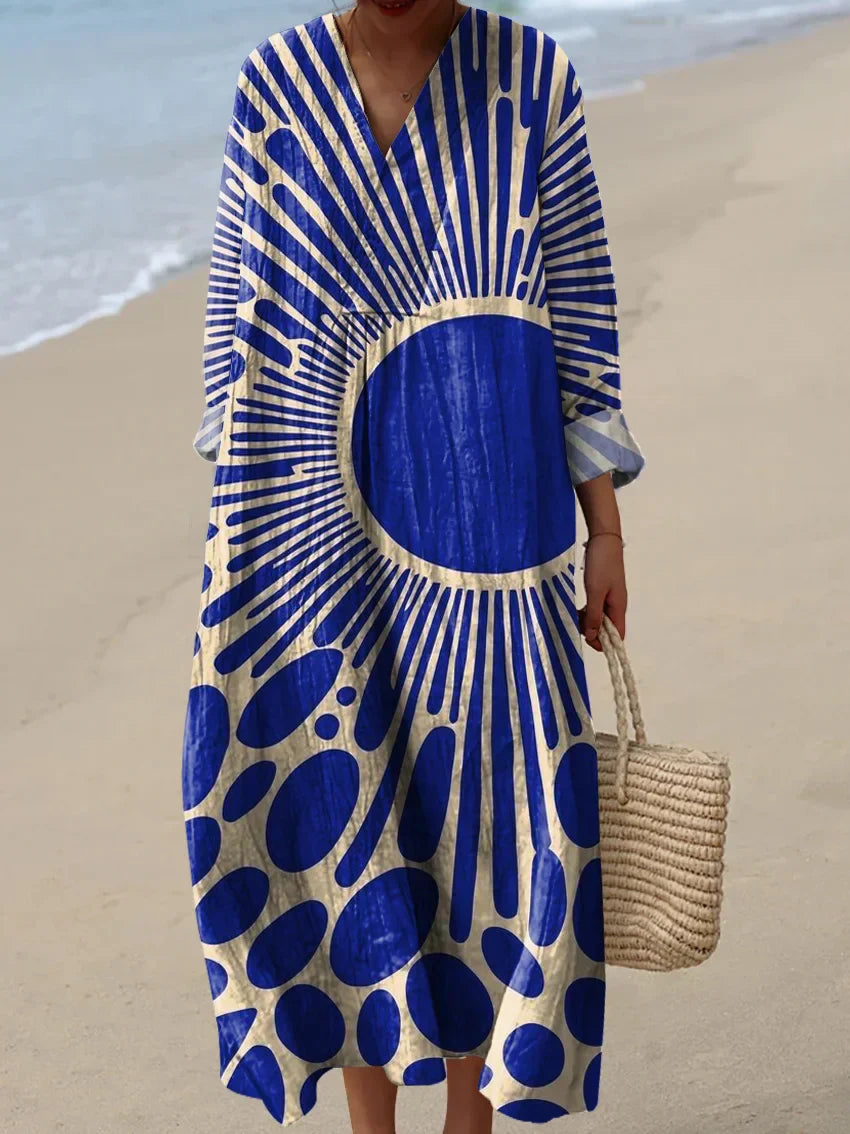 Alizée Elegant Sol-Grafik Kleid für Stil und Komfort - Roborro