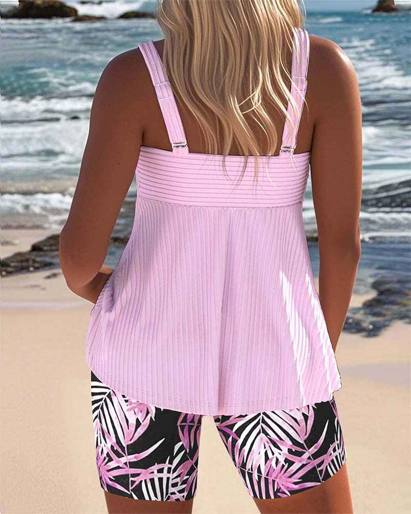 Muse® Farbenfrohes Tankini-Set – lebhaftes, auffälliges zweiteiliges Badeoutfit