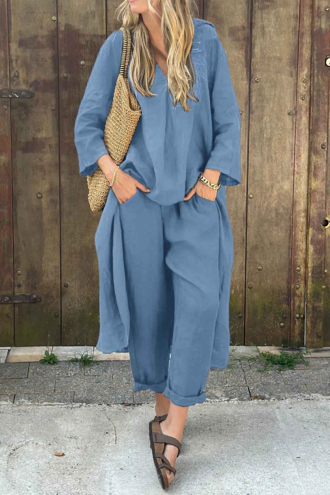 Florence | Damen-Set aus langem Tunika und Hose, bequem und elegant