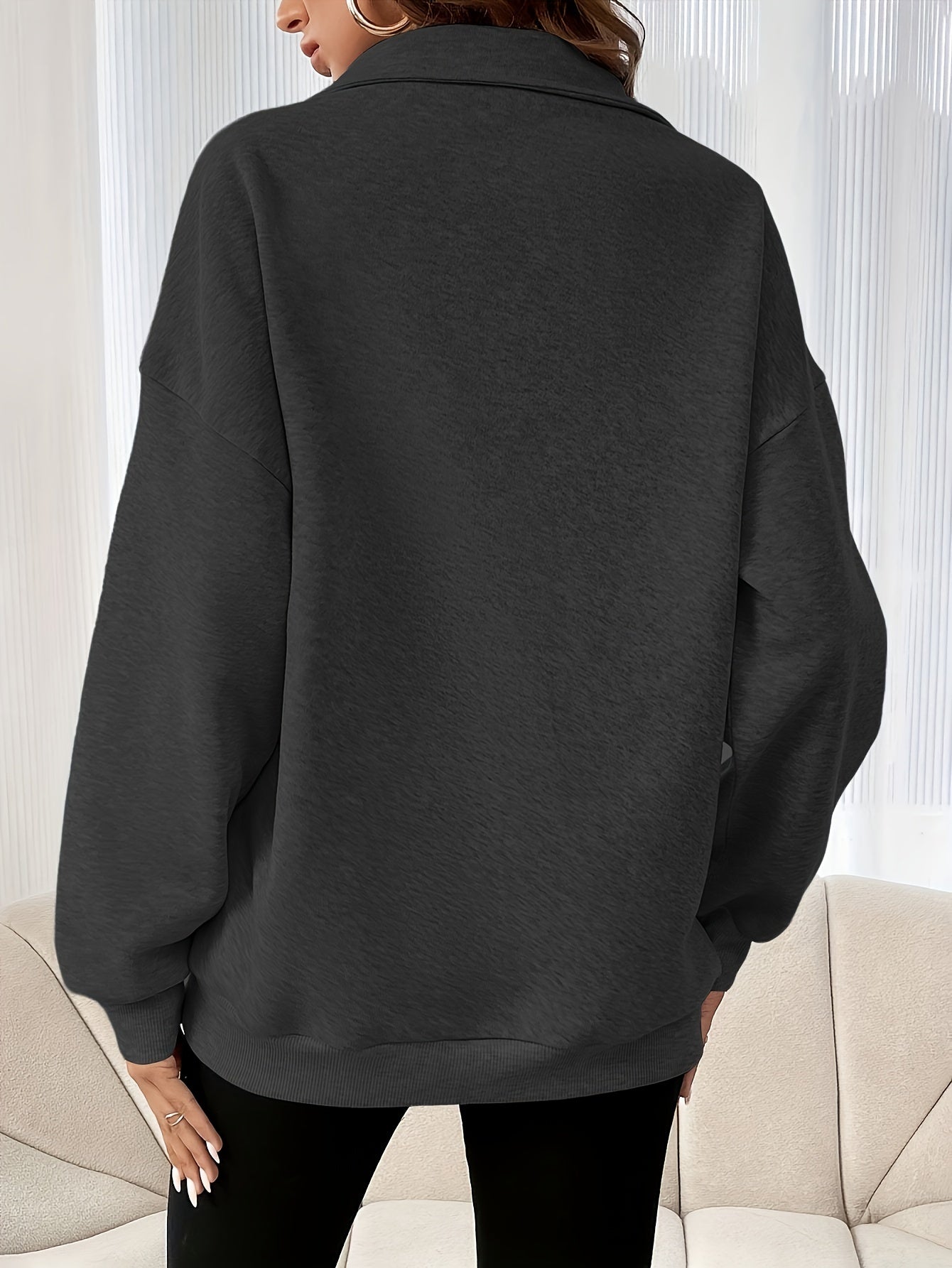 Sabine - Trendiger und bequemer Halb-Reißverschluss-Pullover