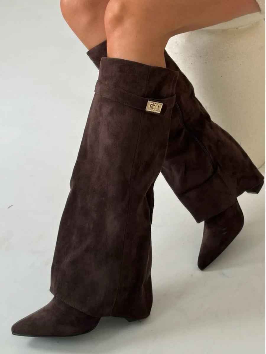 DAISY - Kuschelige High Heel Stiefel mit Reißverschluss für den Winter