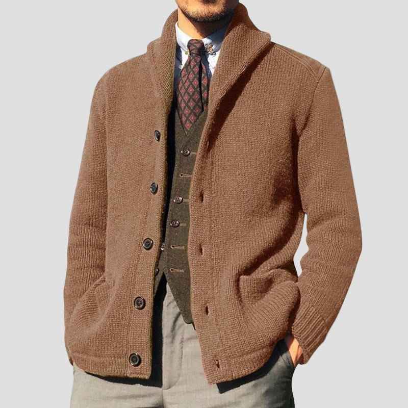 Grayson Einfarbiger Strickcardigan mit Knöpfen vorne