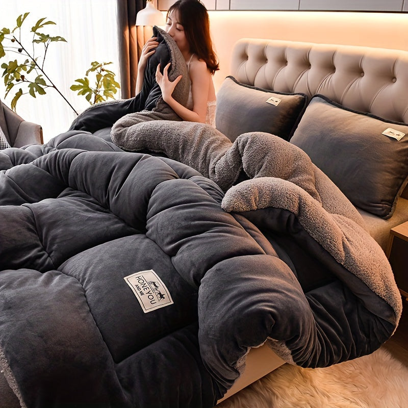 Doppelseitige Sherpa-Fleecedecke - Dicke & Weiche Kuscheldecke