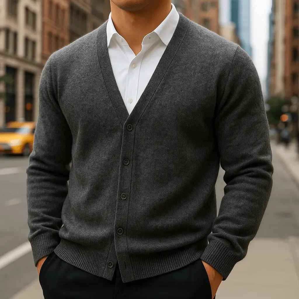 Lucas | Herren-Cardigan im Casual-Stil – Weicher Strick für täglichen Komfort und Stil