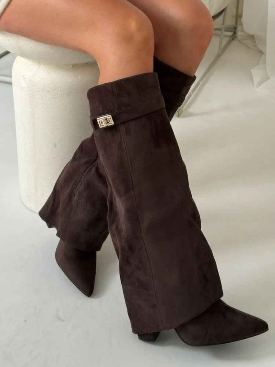 DAISY - Kuschelige High Heel Stiefel mit Reißverschluss für den Winter