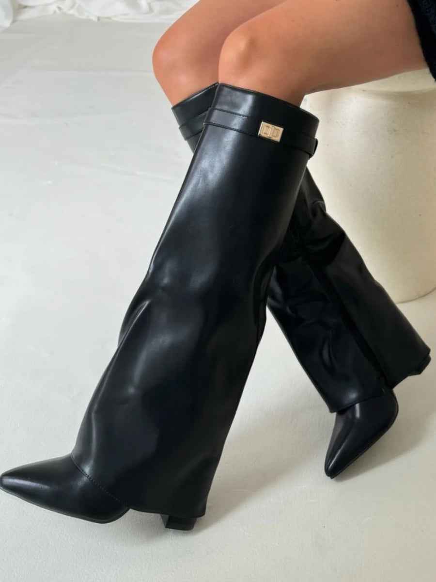 DAISY - Kuschelige High Heel Stiefel mit Reißverschluss für den Winter