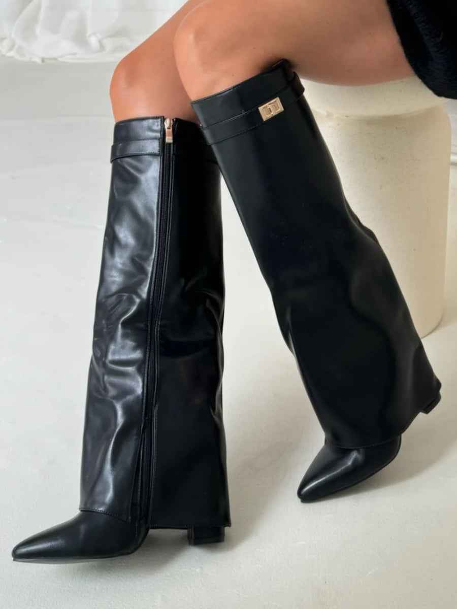 DAISY - Kuschelige High Heel Stiefel mit Reißverschluss für den Winter