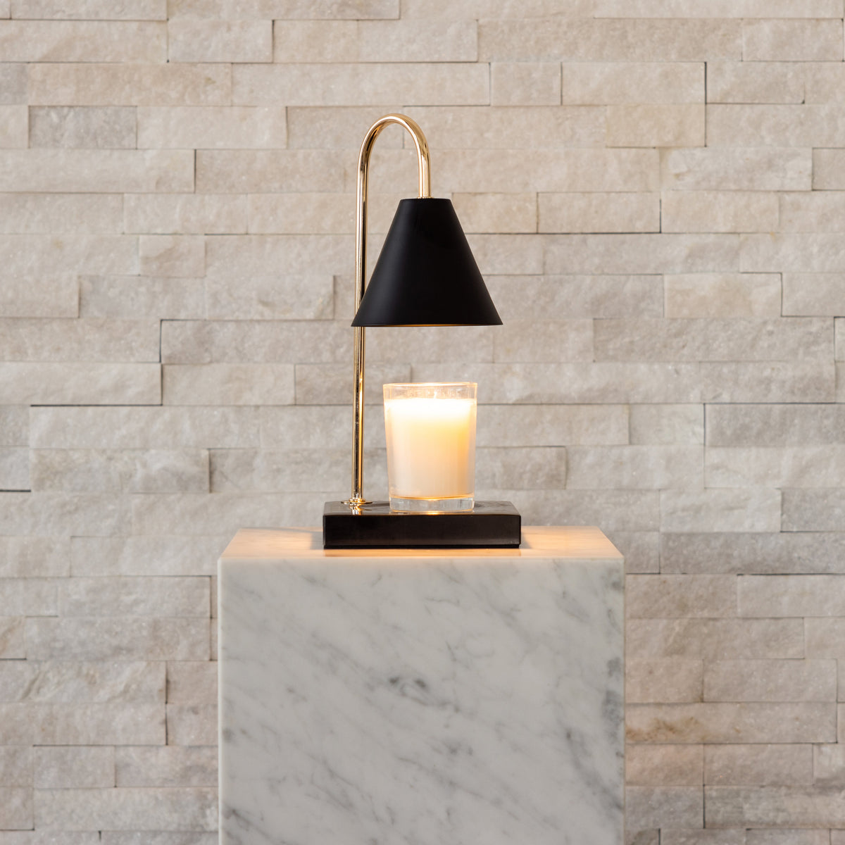 Marmor Kerzenwärmer-Lampe - Flammenlose Wachsschmelzlampe mit Timer