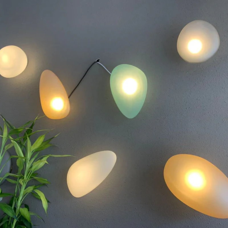 Auralia - Charmante Vintage-Farbige LED-Wandlampe aus Glas für Eine Warme Atmosphärische Beleuchtung