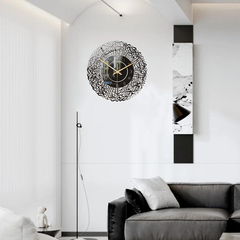 Elegeante islamische Acryl-Wanduhr – Perfekte Verschmelzung von Tradition und modernem Stil