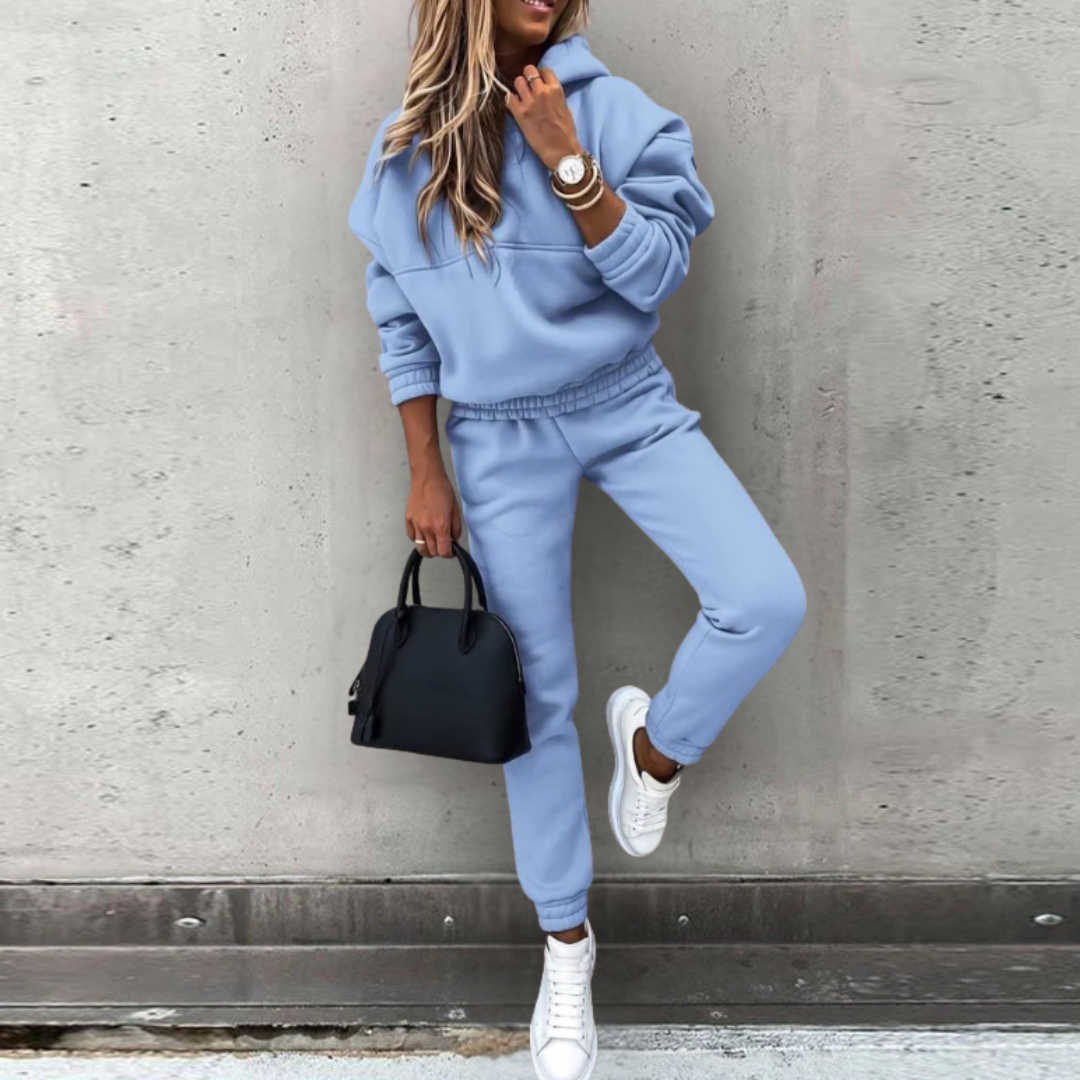 Natalie Damen Sweatshirt- und Jogginghose-Set mit elastischem Bund für Komfort und Stil