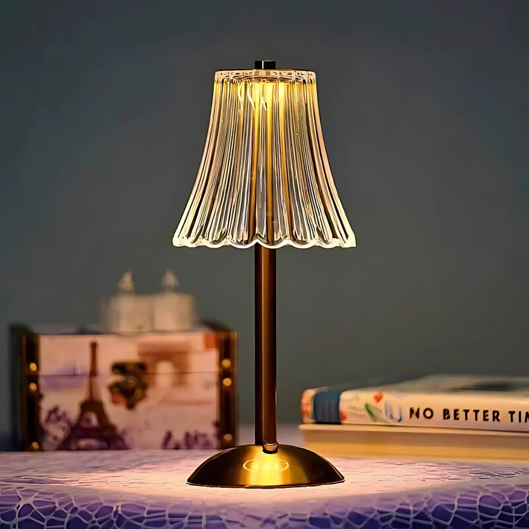 Elegante Kristall-LED-Tischleuchte für ein schönes und stimmungsvolles Interieur