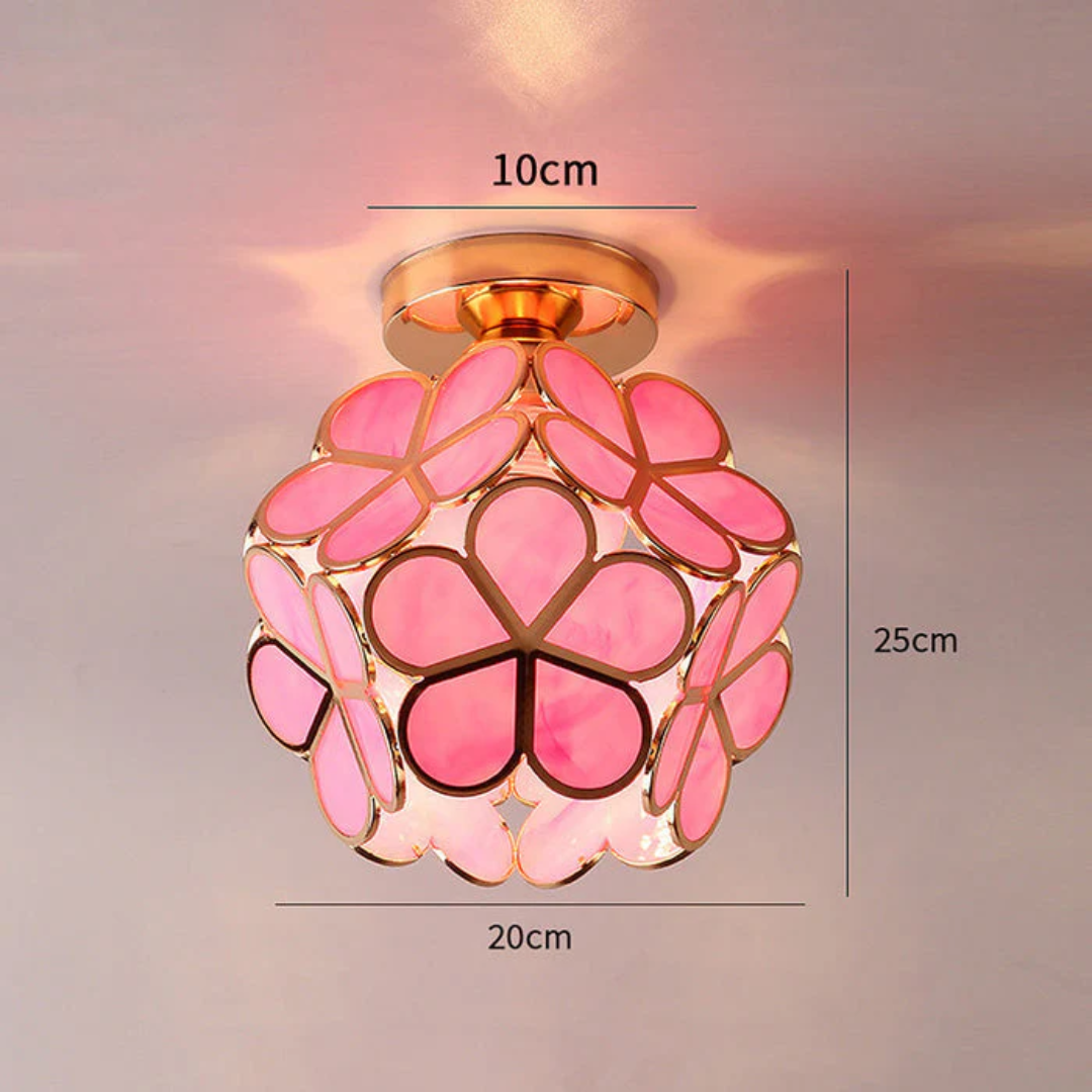 Zyvia - Luxuriöse elegante Glas-Blumen Deckenleuchte für ein stilvolles Interieur