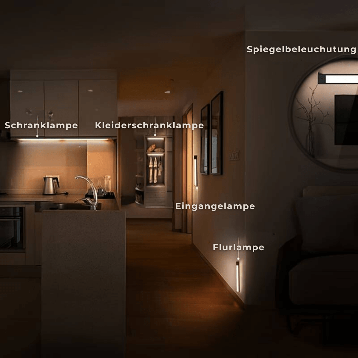 USB-LED-Lampe mit intelligentem Detektor und energiesparender automatischer Helligkeitseinstellung