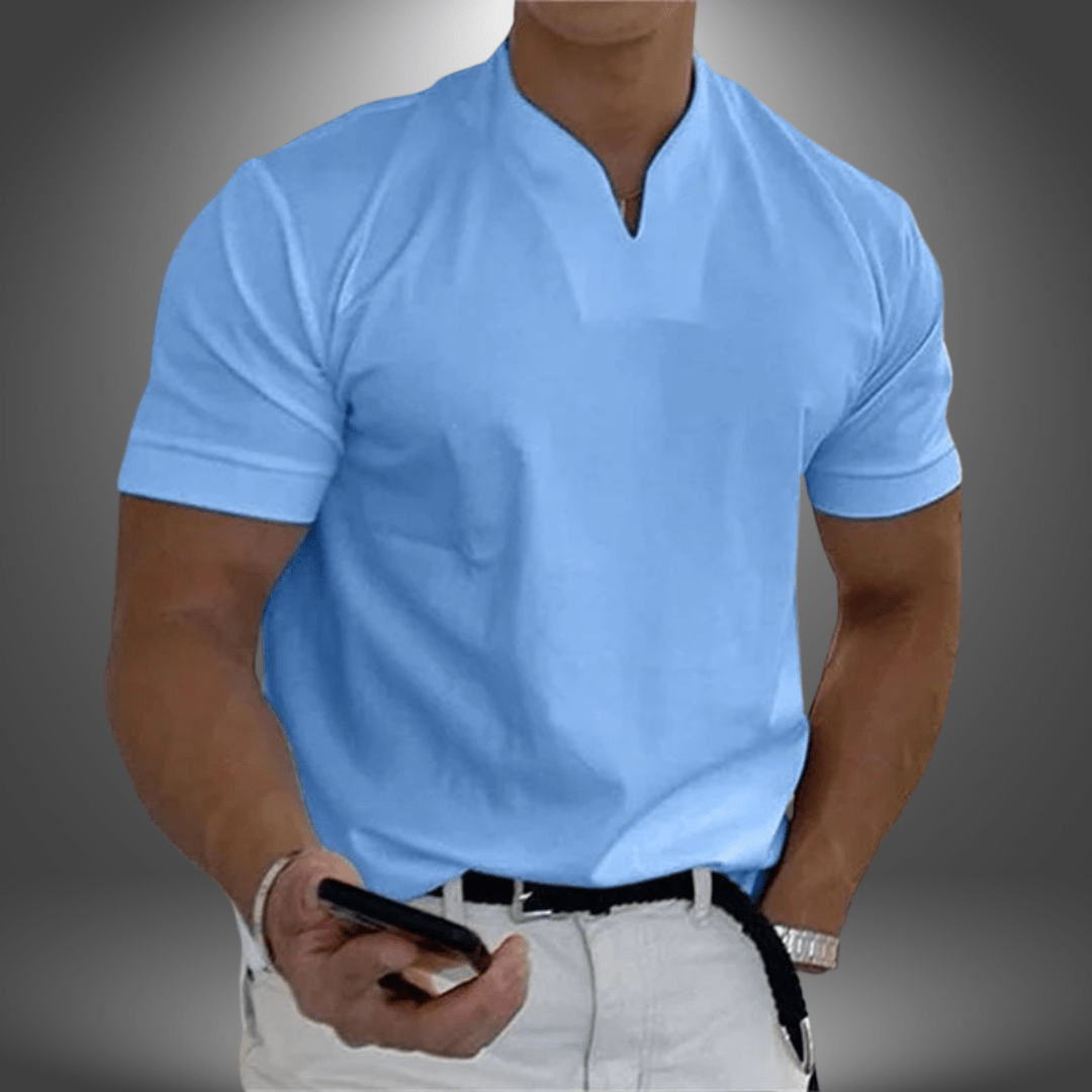 Herren's Dominic V-Neck Tee – Sleek, Everyday T-Hemd
