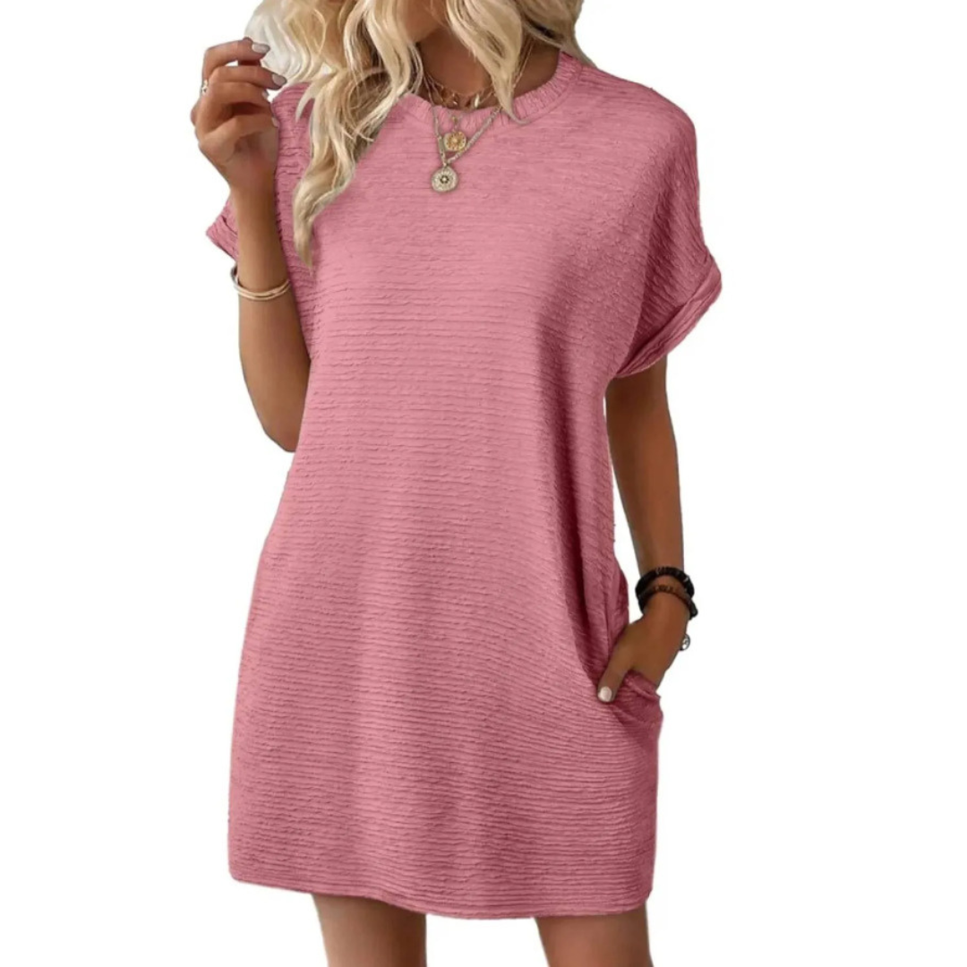 Liora | Lässiges Kleid mit Rundhalsausschnitt