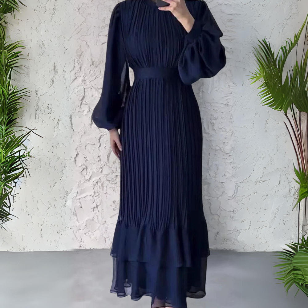 Hazel plissiertes elegantes Kleid – Mühelose Raffinesse in jeder Falte