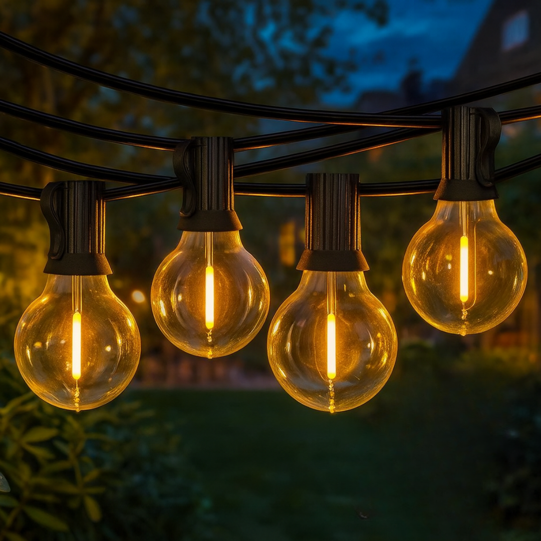 USB-Terrassen-Lichterkette – Wasserdichte Warmweiße Terrassendeko