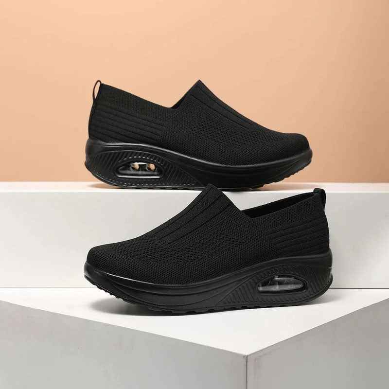 Damen atmungsaktive Slip-On-Sneaker für ganztägigen Komfort
