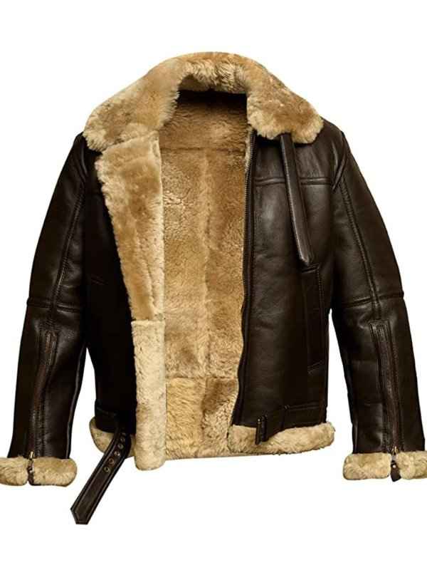 Zeitlose Shearling-Lederjacke
