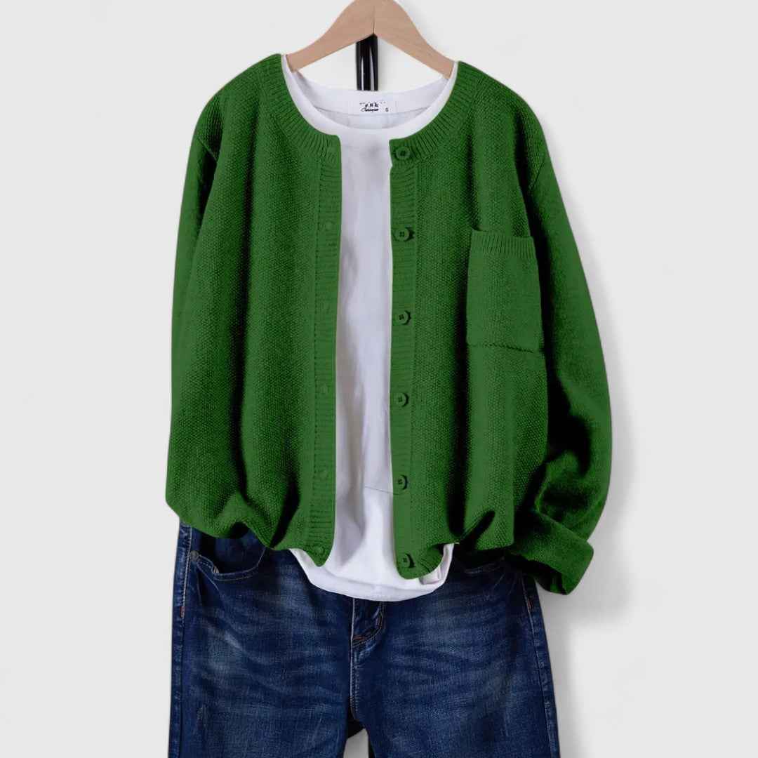Clara - Eleganter lässiger Cardigan mit Knöpfen