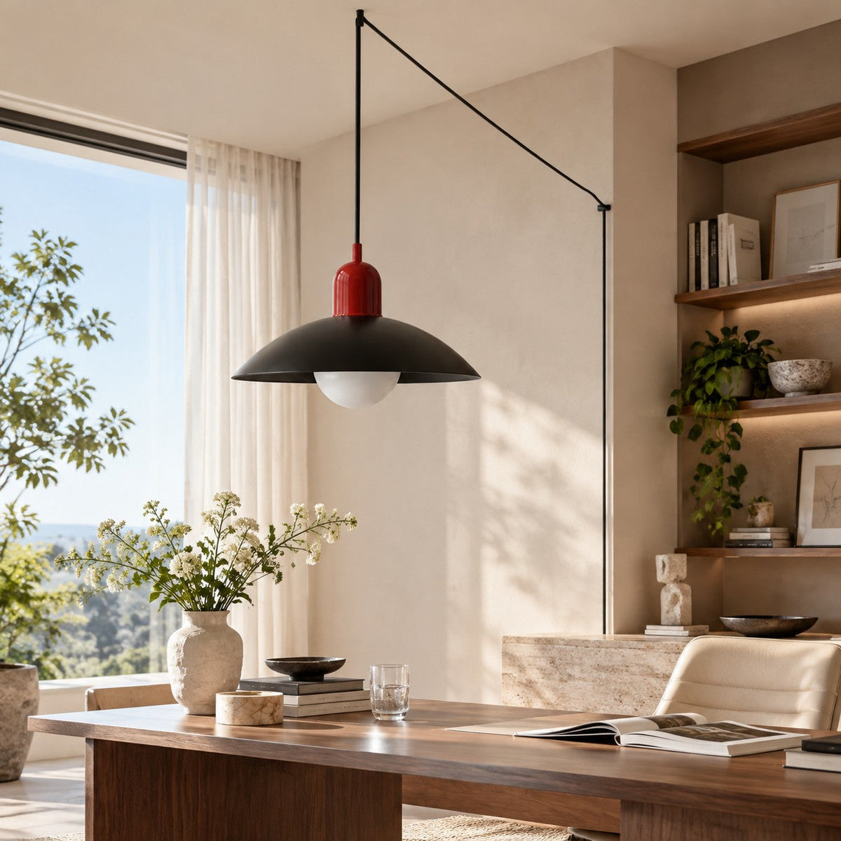 Mid Century Bauhaus Steckerpendelleuchte