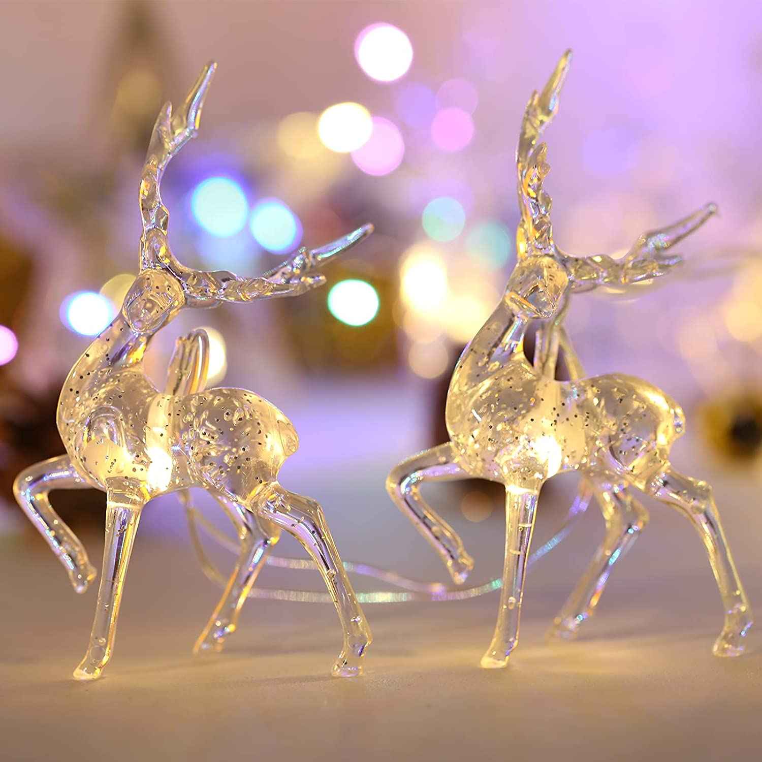 ReindeerGlow 1,5M LED Rentier-Lichterkette – Perfekt für Festliche Freude und Weihnachtsstimmung