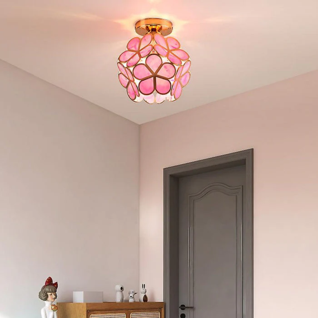Zyvia - Luxuriöse elegante Glas-Blumen Deckenleuchte für ein stilvolles Interieur