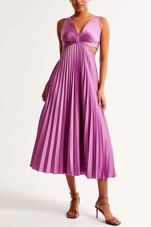 Elsa | mühelos elegantes plissiertes Maxi-Kleid
