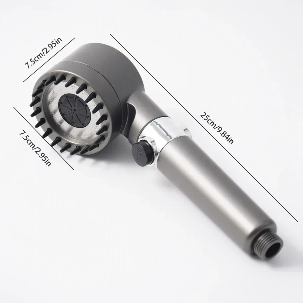 Aquelis - Anpassbare Luxus-High-Pressure-Duschkopf mit 3 Einstellungen und fortschrittlicher Wasserfilterfunktion