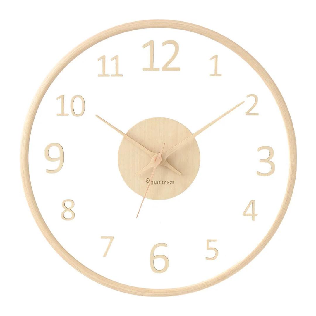 Metron - Elegante Holz-Wanduhr mit Glaskonzept für stimmungsvolle Innenräume