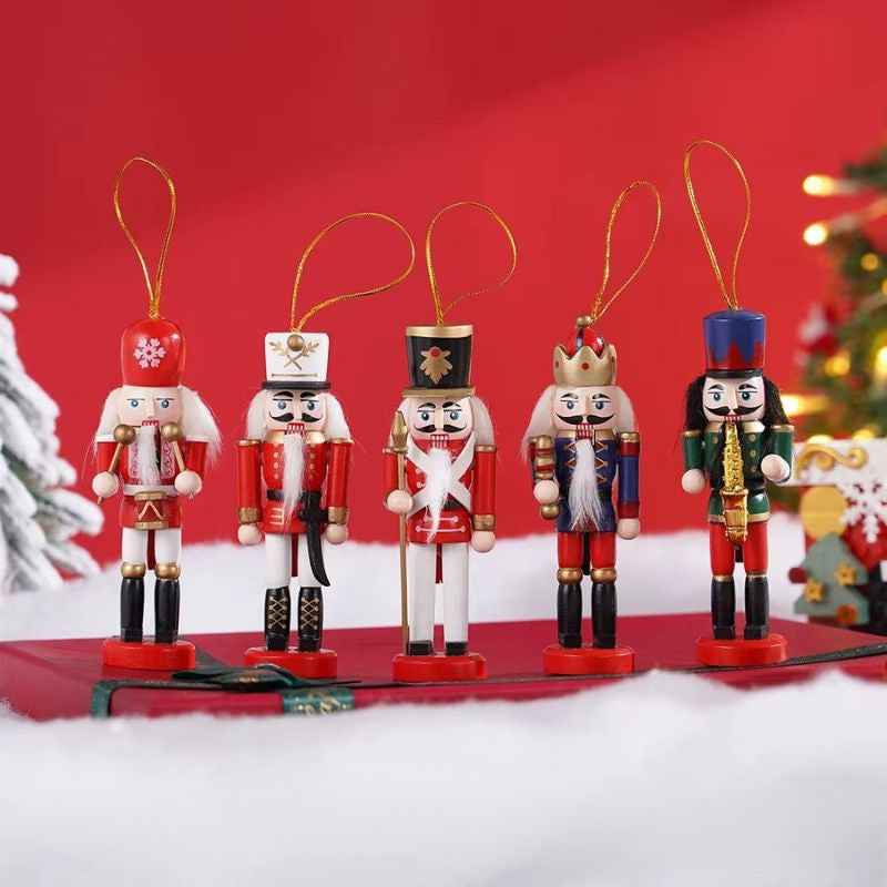 MerrySoldier - Elegantes hängendes Nussknacker Soldat Dekorationsset für Weihnachten