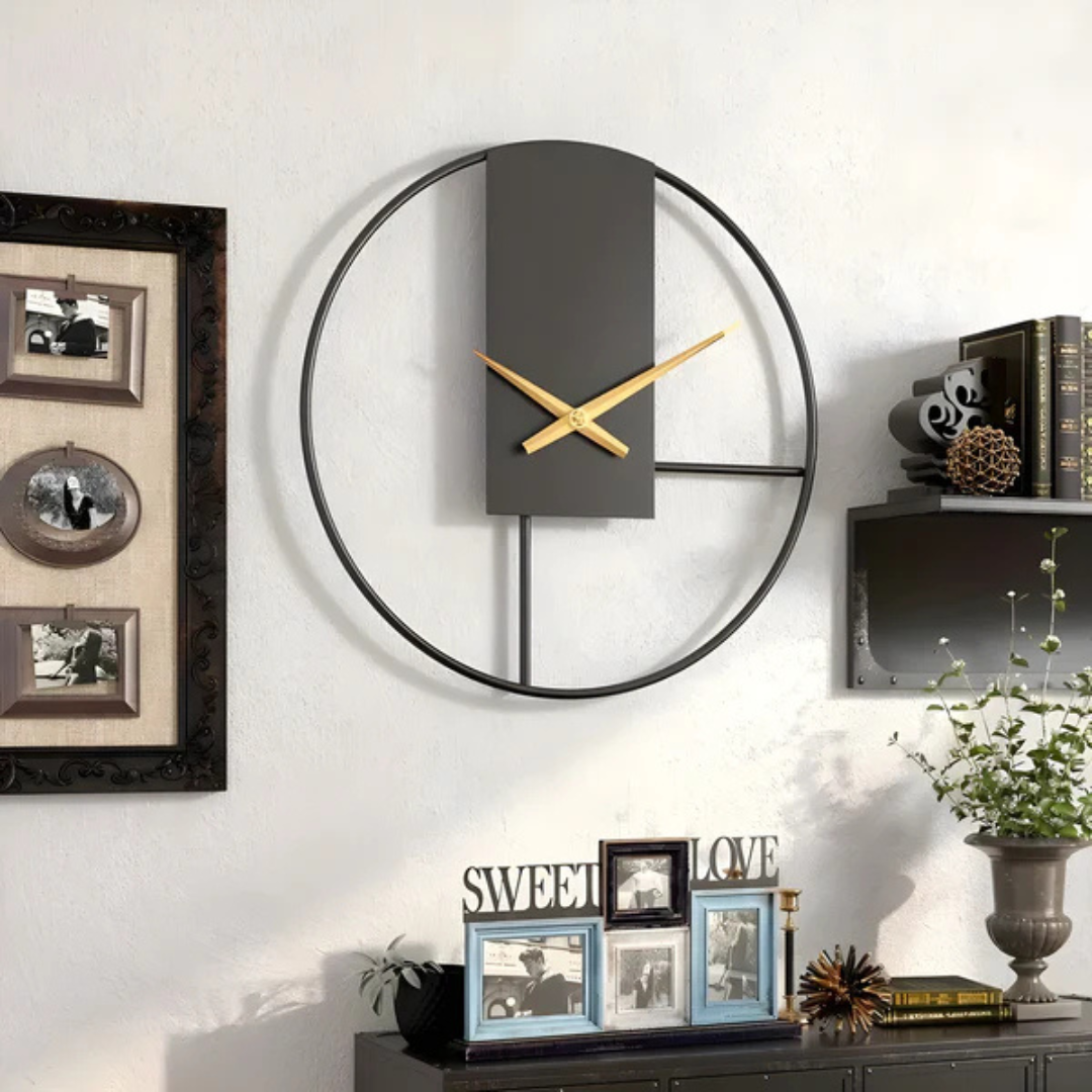 Aurum - Schlanke Minimalistische Wanduhr | Eleganz und Stil ohne Geräusche