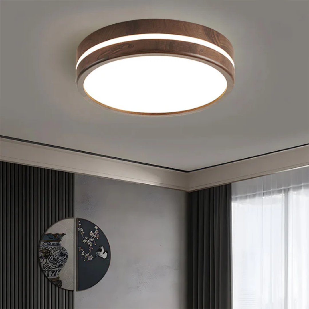 Noxu - Elegante Holze LED-Deckenleuchte für einen modernen Look