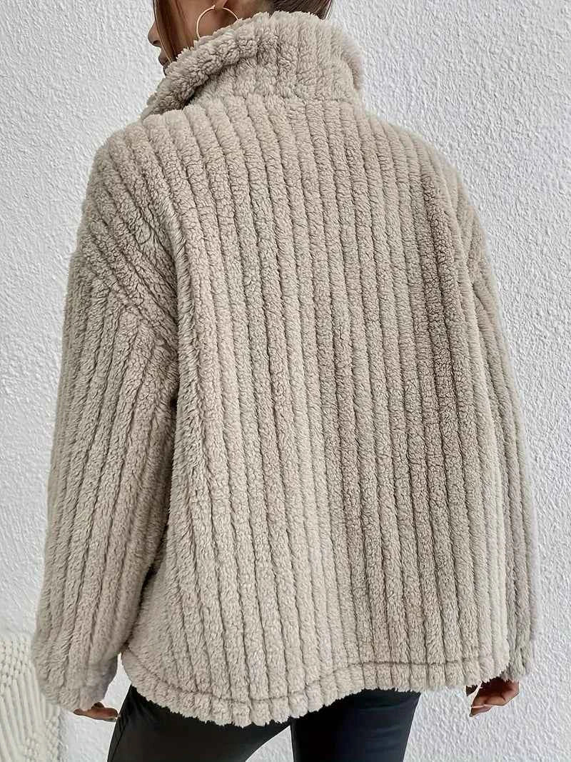 NOVA™ Wendbarer Samt-Cardigan mit Knopfleiste