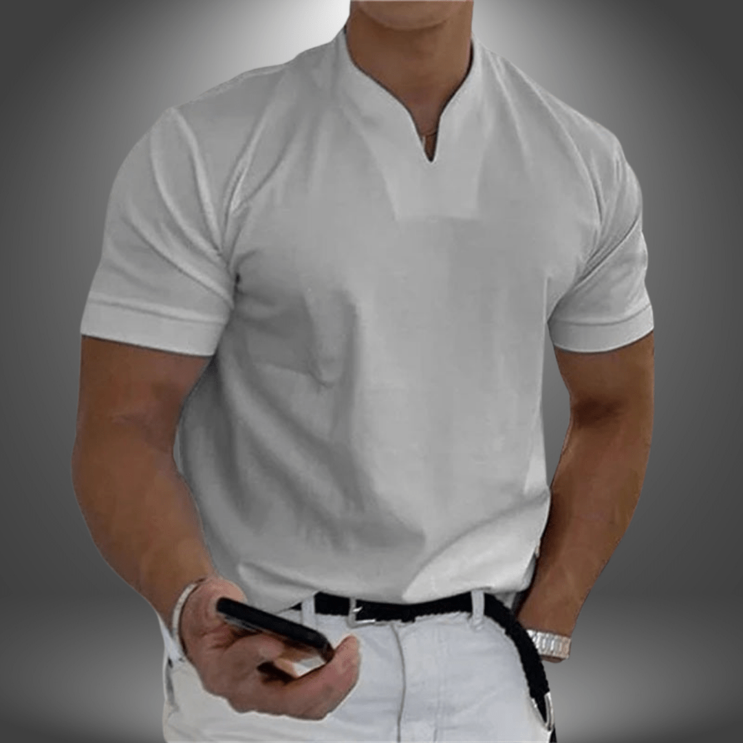 Herren's Dominic V-Neck Tee – Sleek, Everyday T-Hemd