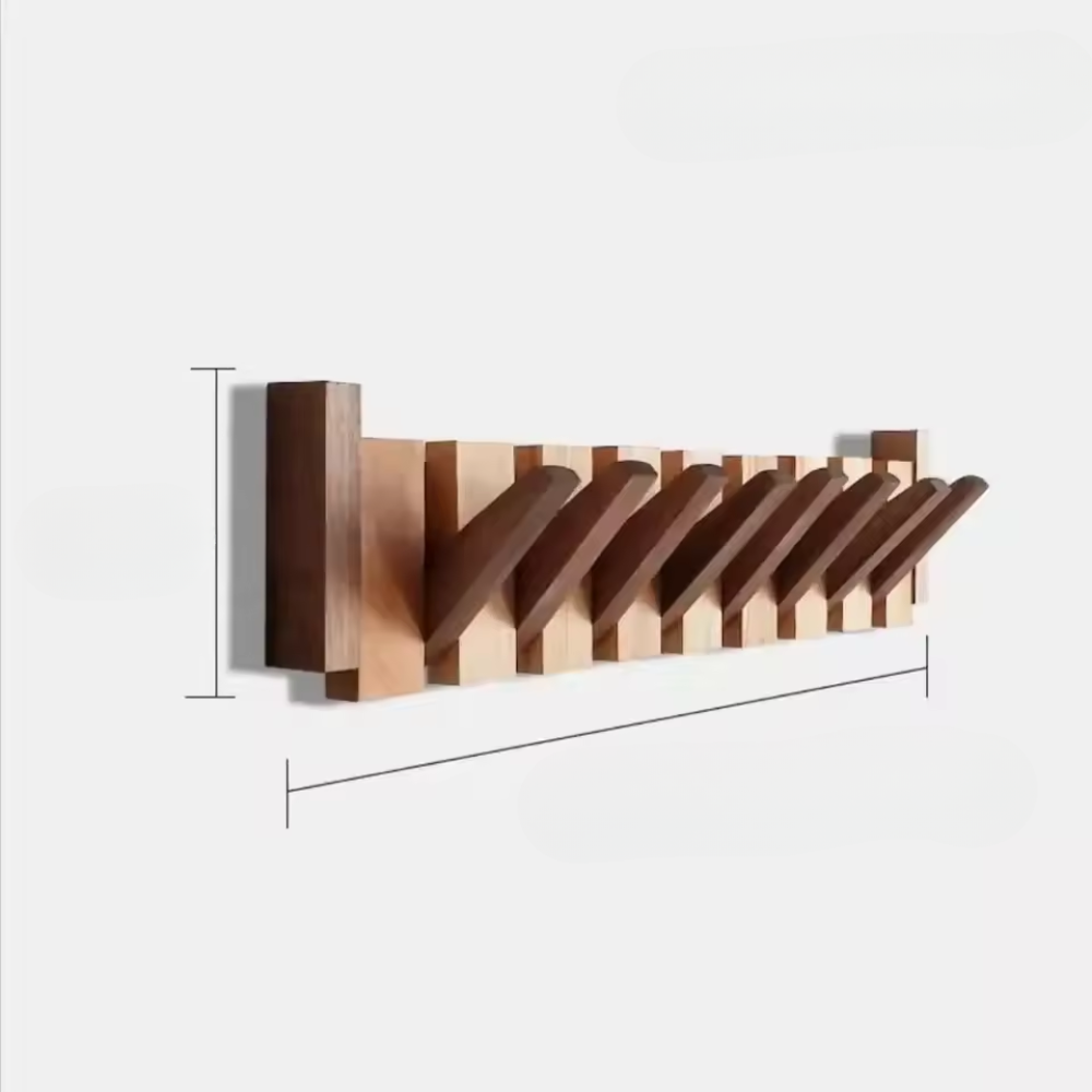 Myrralisa - Stilvolle Holz-Kleiderhaken im Klaviertasten-Design für einen eleganten Eingangsbereich