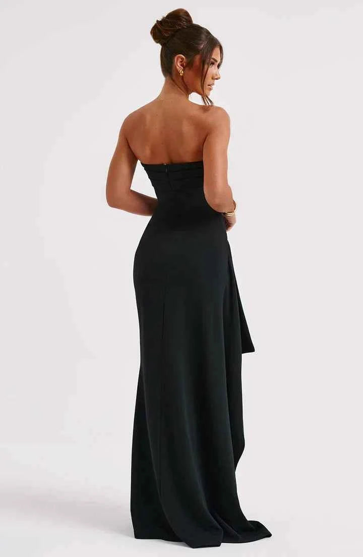Stacy schulterfreies Maxi-Kleid – elegante, fließende Silhouette