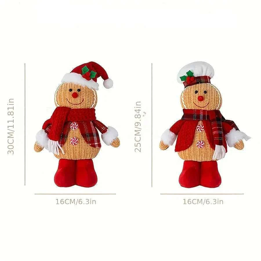 KnitJoy - Exklusives handgefertigtes gestricktes Weihnachtsfigur-Dekorationsstück für die Weihnachtszeit