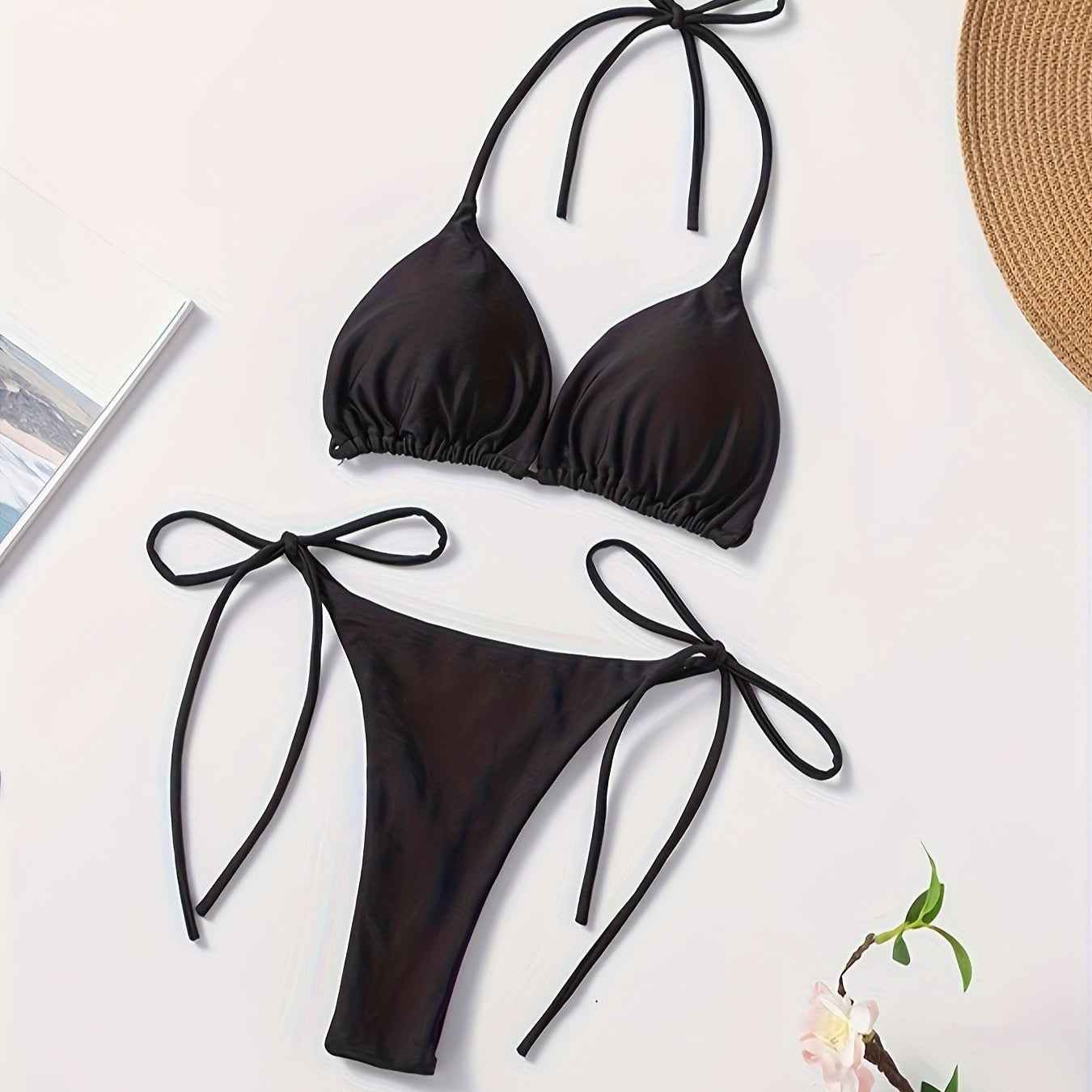 Halter-Bikini mit V-Slip