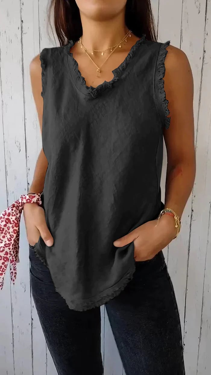 Aeliana Elegante V-Ausschnitt Weste für einen stilvollen Look