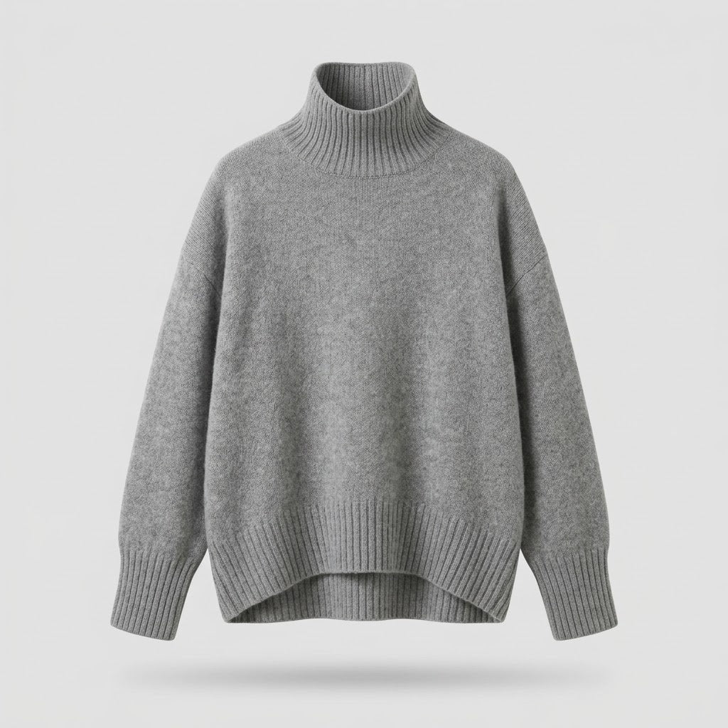 Damen Cashmere Pullover mit Rollkragen