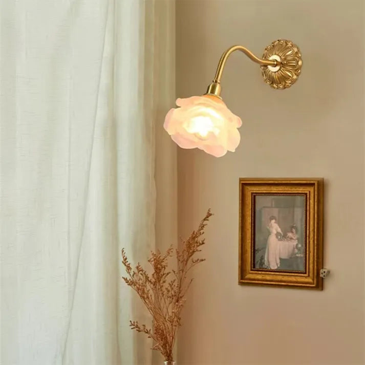 BlossomGlow | Wandapplice aus gepatchtem Kupfer im Vintage-Stil, Retro-Eleganz für Ihre Innendekoration
