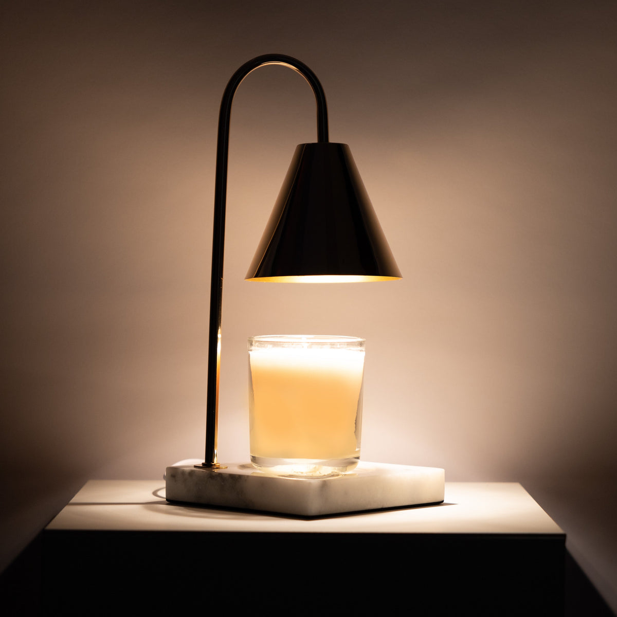 Marmor Kerzenwärmer-Lampe - Flammenlose Wachsschmelzlampe mit Timer